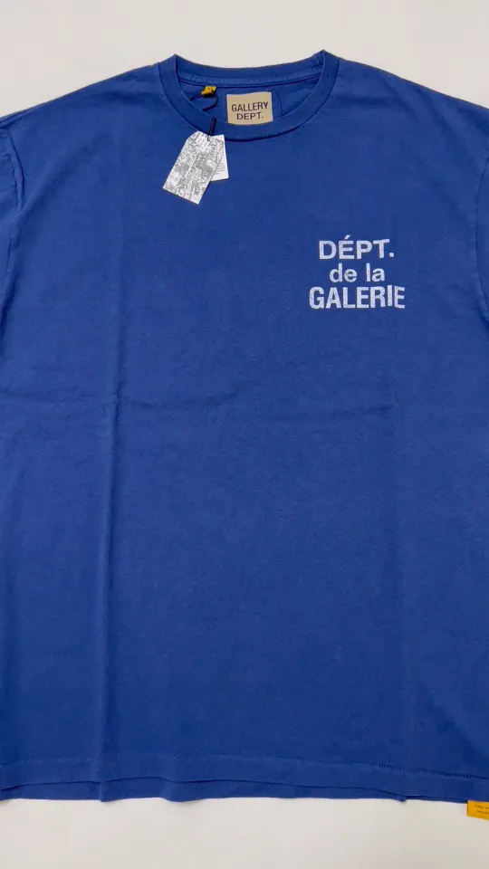 GALLERY DEPT. FRENCH TEE/NAVY New colors in stock Navy blue French LOGO short sleeves Washed blue S-XL Ready-made garments Asso special piece dyeing Rewashed water printing distressed treatment Cylindrical fabric without side seams Non-open version Original development Complete accessories/matching Details in place